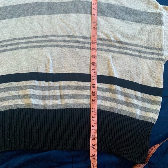 Lucky Brand Black Gray White Long Sleeve Knit Sweater Size XXL - Picture 8 of 10